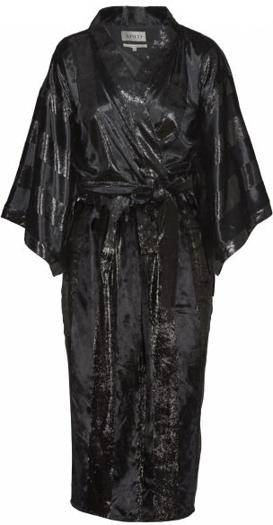 Striped Kimono Long - Black - MAUD - Jakker - VILLOID.no