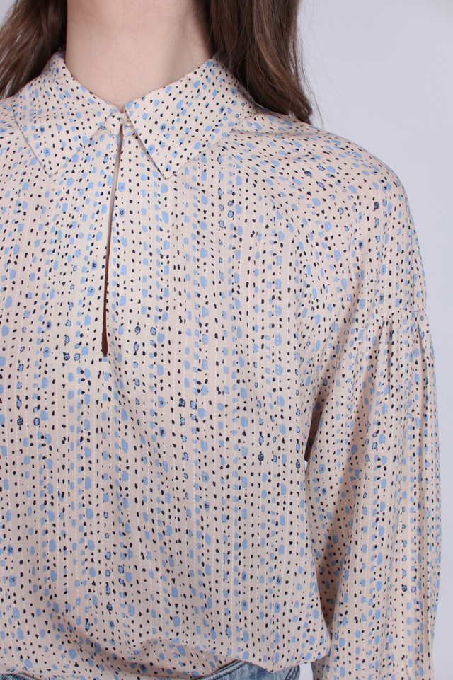 Splash LS Blouse - Little Boy Blue - Second Female - Bluser & Skjorter - VILLOID.no