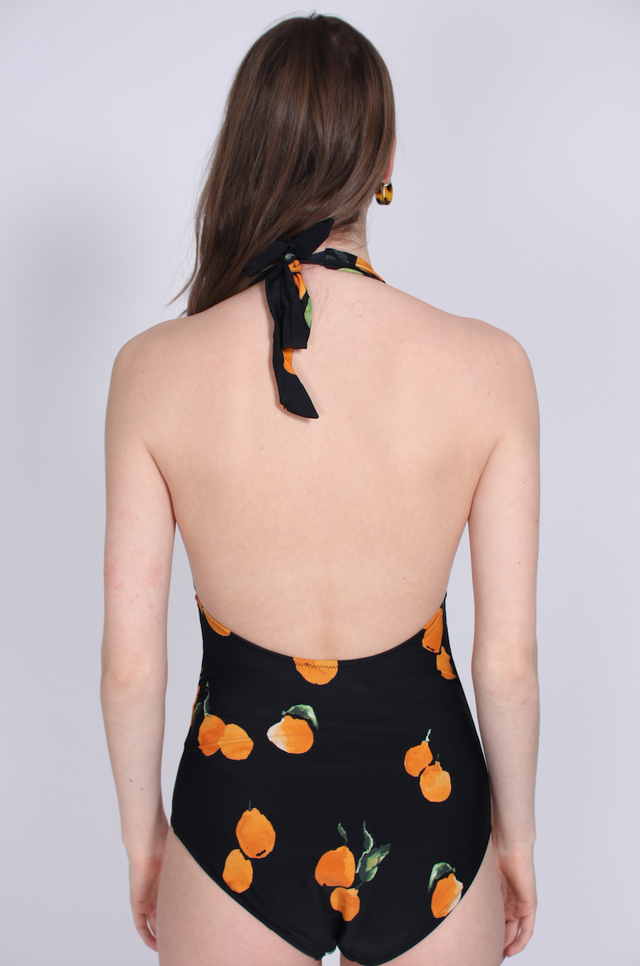 Marie Swimsuit - Orange aop - Just Female - Badetøy - VILLOID.no