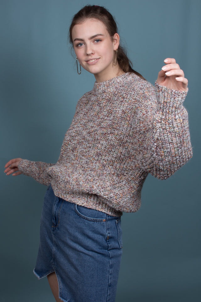 Agnete Knit O-Neck - Off White - Second Female - Gensere - VILLOID.no