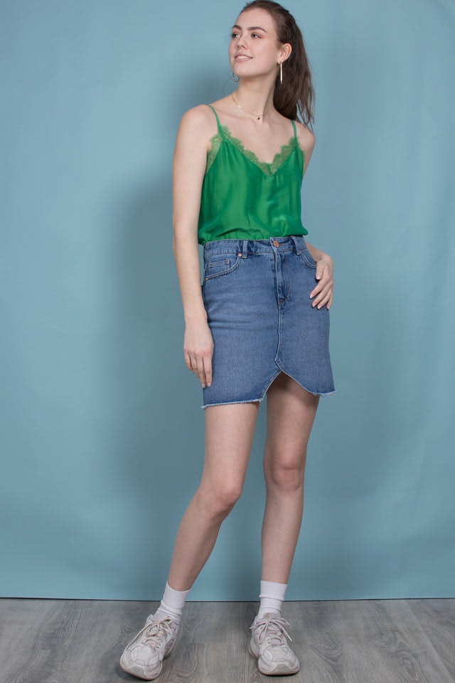 Macy Strap Top - Medium Green - Second Female - T-skjorter & Topper - VILLOID.no