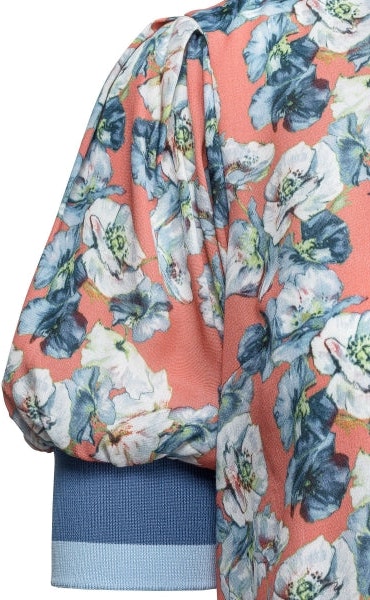 Flower Volume Shirt - Emberglow - MAUD - T-skjorter & Topper - VILLOID.no