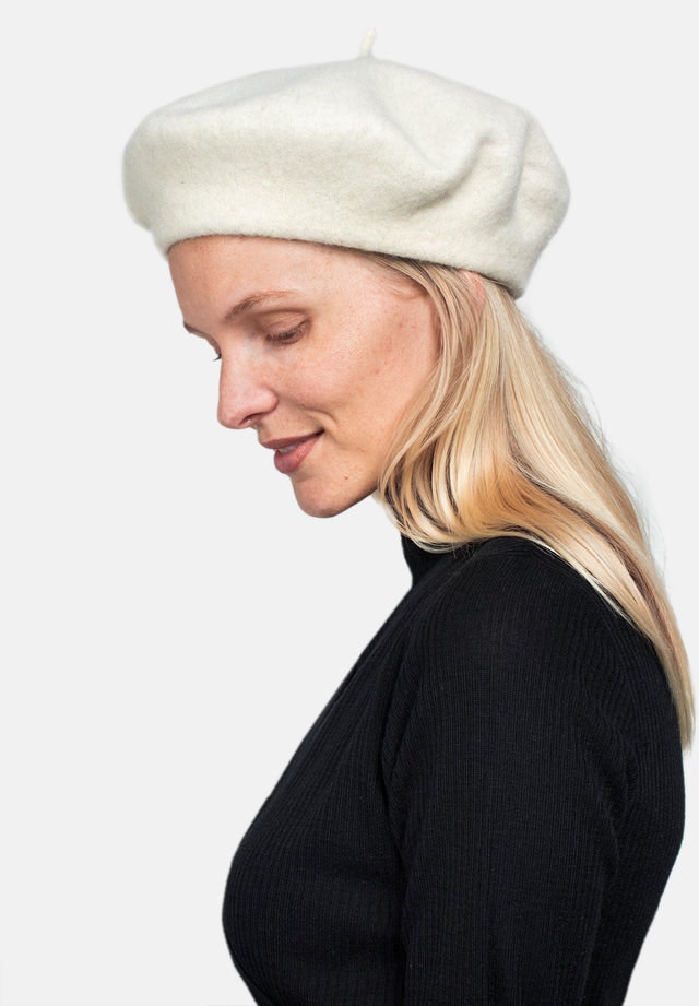 Wool Beret - Cream - Pierre Robert x Jenny Skavlan - Tilbehør - VILLOID.no