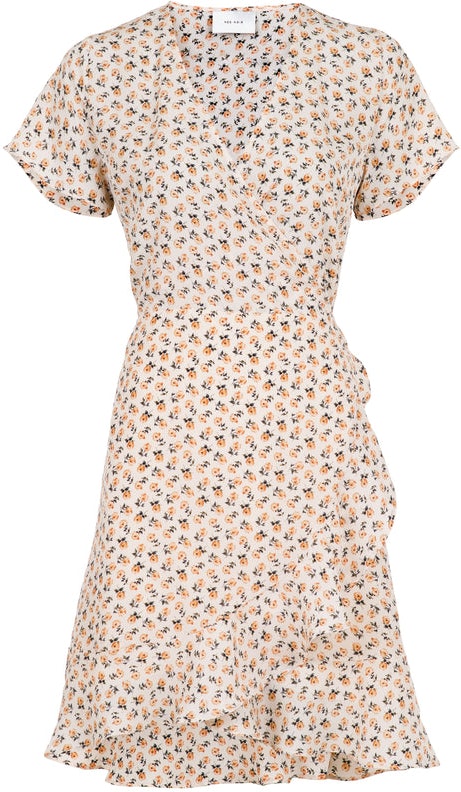 Malta Narrow Flower Dress - Beige - Neo Noir - Kjoler - VILLOID.no