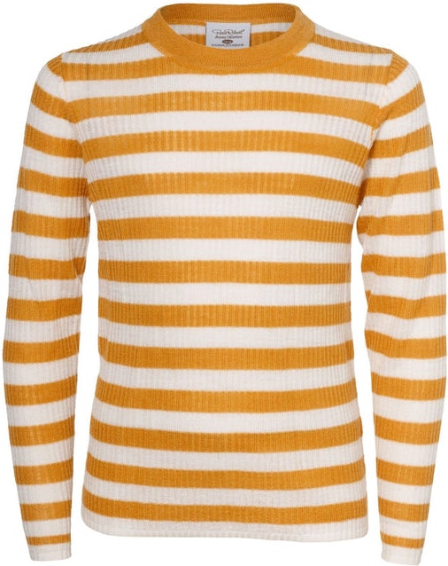 Wool Long Sleeve Kids - Oker Stripe - Pierre Robert x Jenny Skavlan - Gensere - VILLOID.no