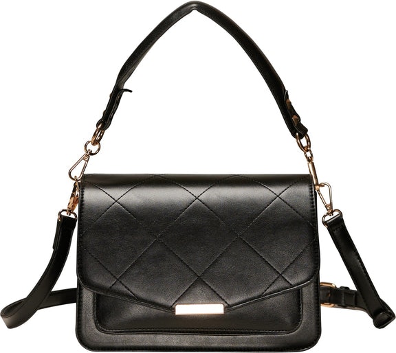 Blanca Multi Compartment Bag - Black Leather Look