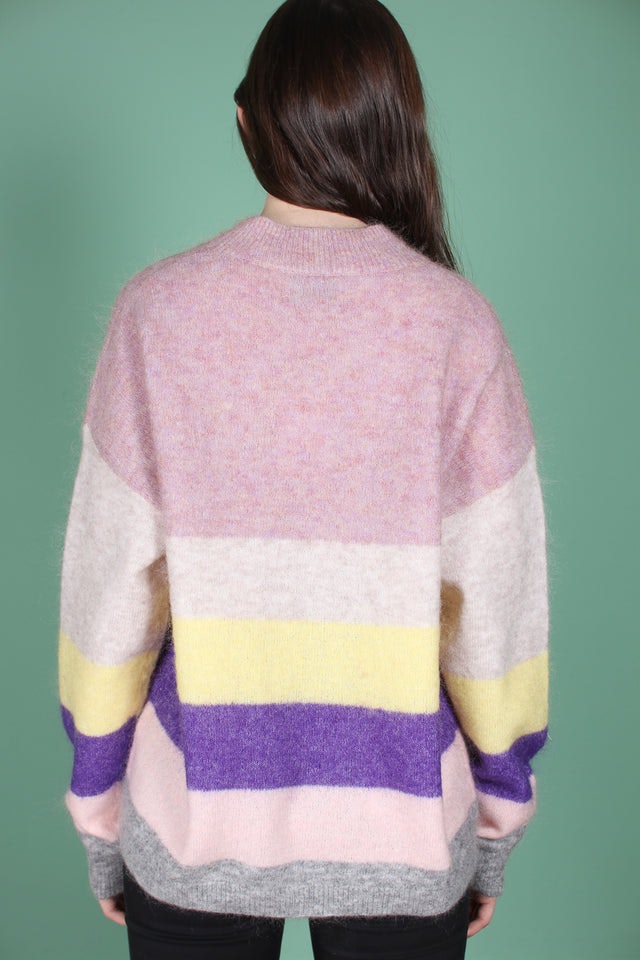 Stella Knit New Loose O-neck - Fair orchid - Second Female - Gensere - VILLOID.no