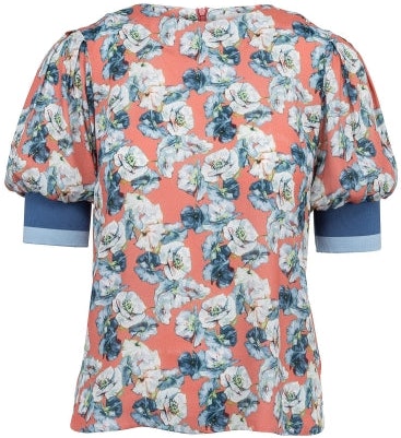 Flower Volume Shirt - Emberglow - MAUD - T-skjorter & Topper - VILLOID.no