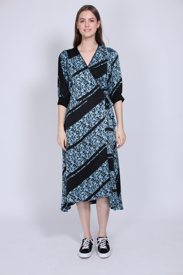 Break Wrap Dress - Little Boy Blue - Second Female - Kjoler - VILLOID.no