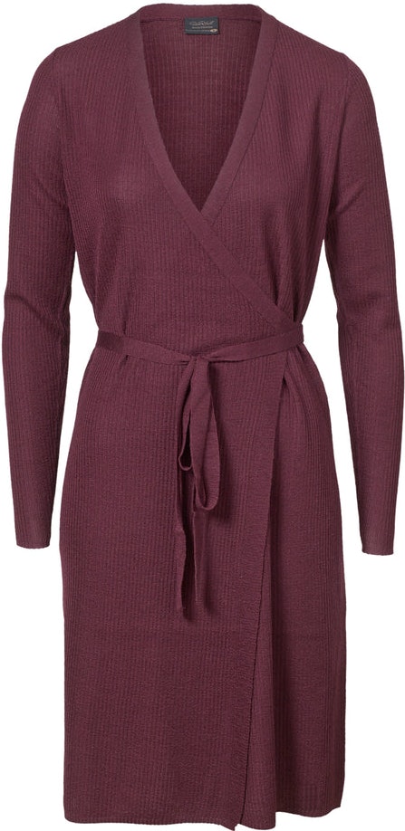 Wool Wrap Dress - Burgundy - Pierre Robert x Jenny Skavlan - Kjoler - VILLOID.no