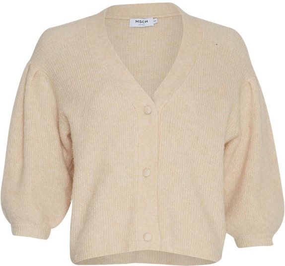Ziga Zenie Rib 2/4 Cardigan - Oatmeal Melange