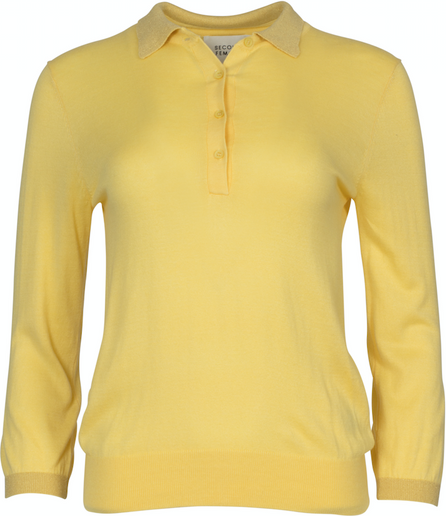Ursula Knit Polo - Sunshine - Second Female - Gensere - VILLOID.no