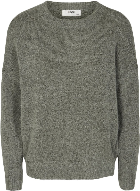 Femme Mohair O Pullover - C Green Mel - Moss Copenhagen - Gensere - VILLOID.no