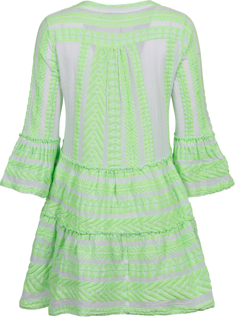 Ella Short Dress - N.Green-N.Lime/White
