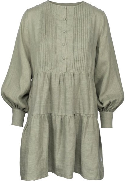 Aria Linen Dress - Green