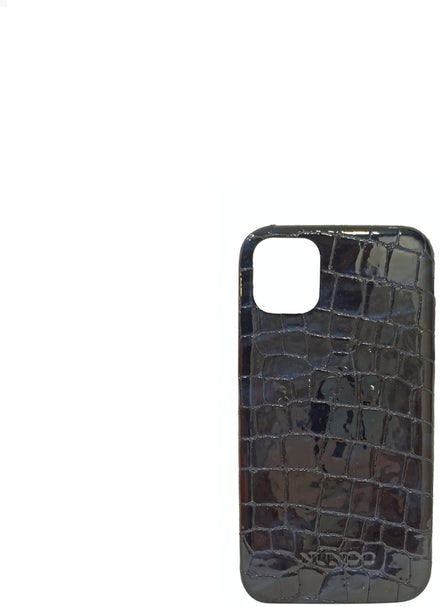 iPhone Cover 11 Pro Croco - Gloss Blue/Black