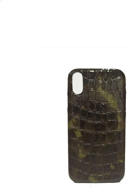 iPhone Cover 11 Pro Croco - Gloss Green/Black