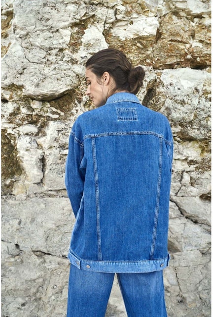 Larisa Denim Jacket - Blue Blocking
