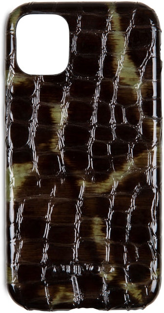 iPhone Cover 11 Croco - Gloss Green/Black