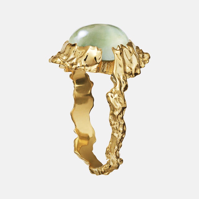 Goddess Ring Prehnit - Gold