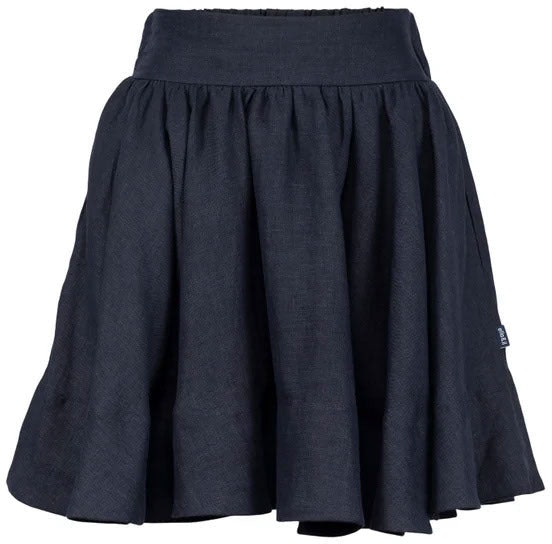 Anett Linen Skirt - Navy