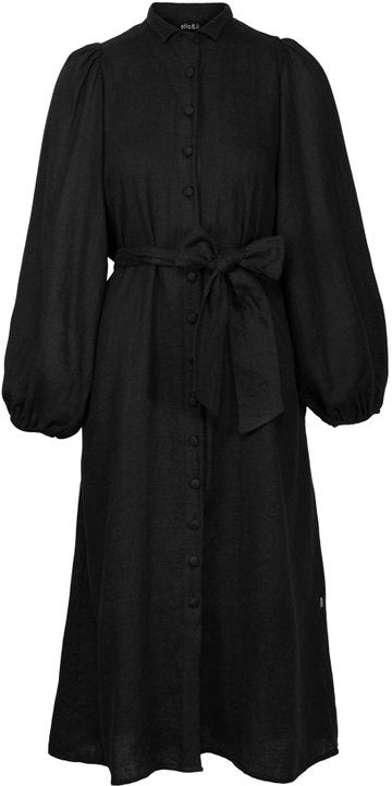 Josefin Linen Dress - Black