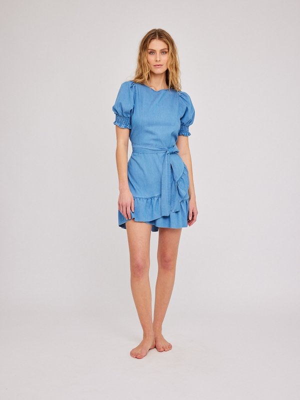 Serena Denim Dress - Blue Denim