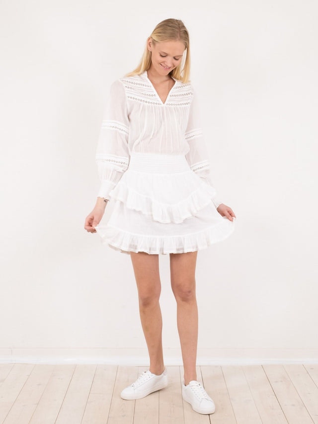 Klaire S Voile Dress - White