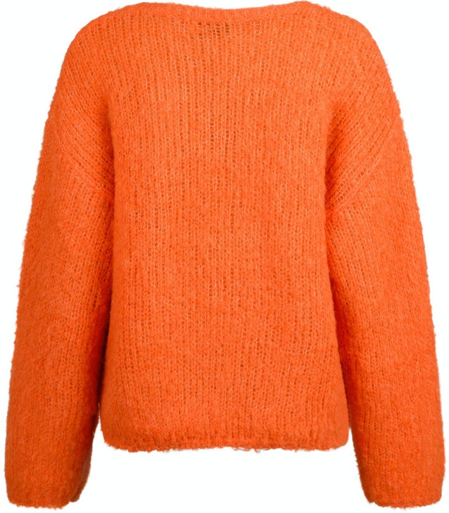 Cofo Fluffy Knit Blouse - Orange