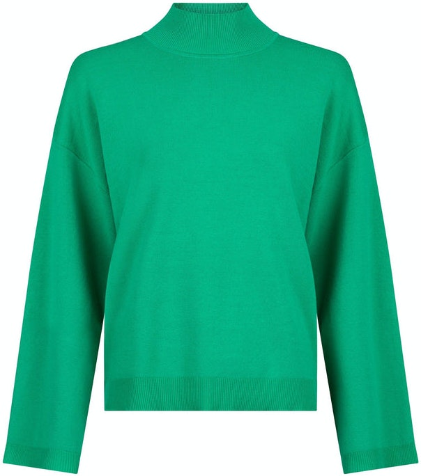 Ena Solid Knit Blouse - Green
