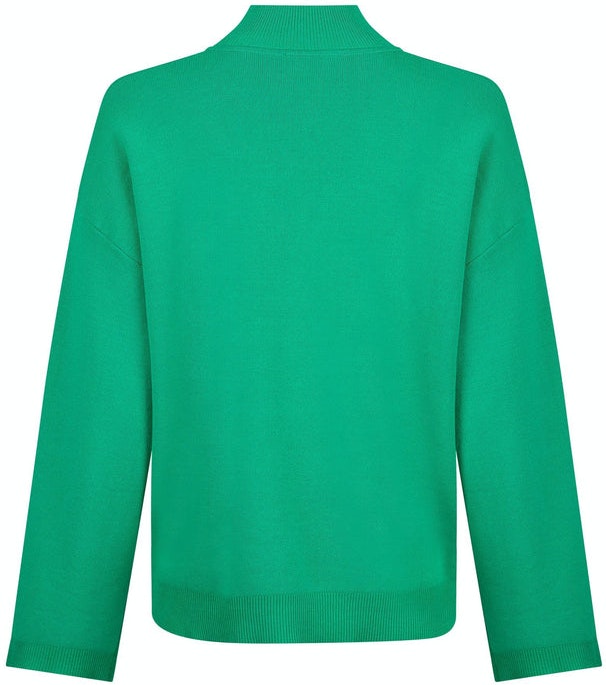 Ena Solid Knit Blouse - Green