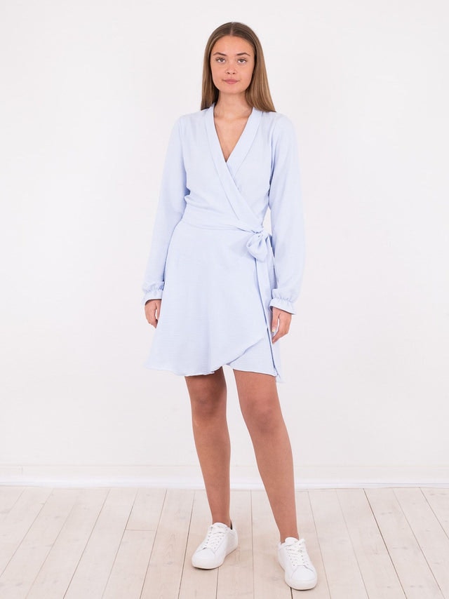 Kim Solid Dress - Light Blue