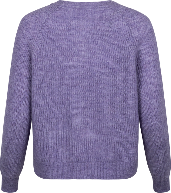 Lulu LS Knit Short Cardigan - Violet Tulip