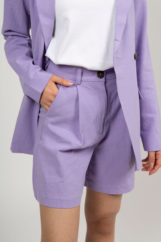 Malvina-Ida HW Wide Shorts - Violet Tulip