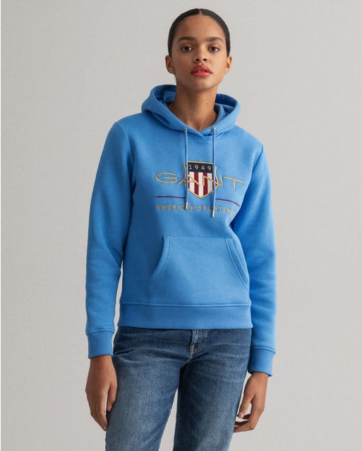 Archive Shield Sweat Hoodie - Pacific Blue