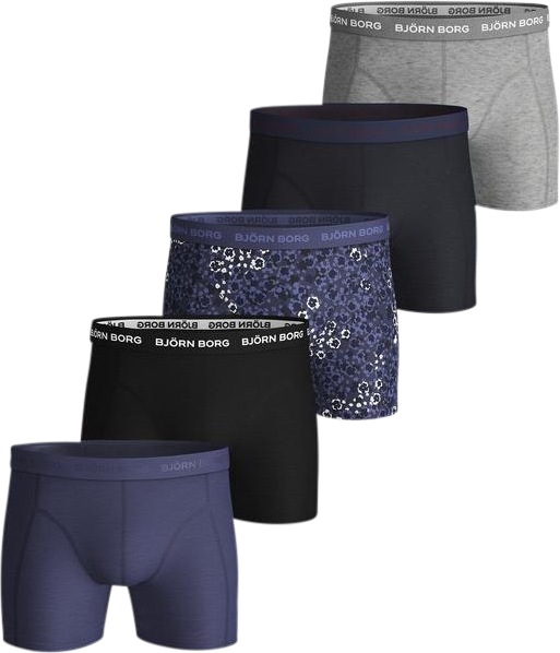 Ditsy Flower Essential Shorts 5-Pack - Crown Blue