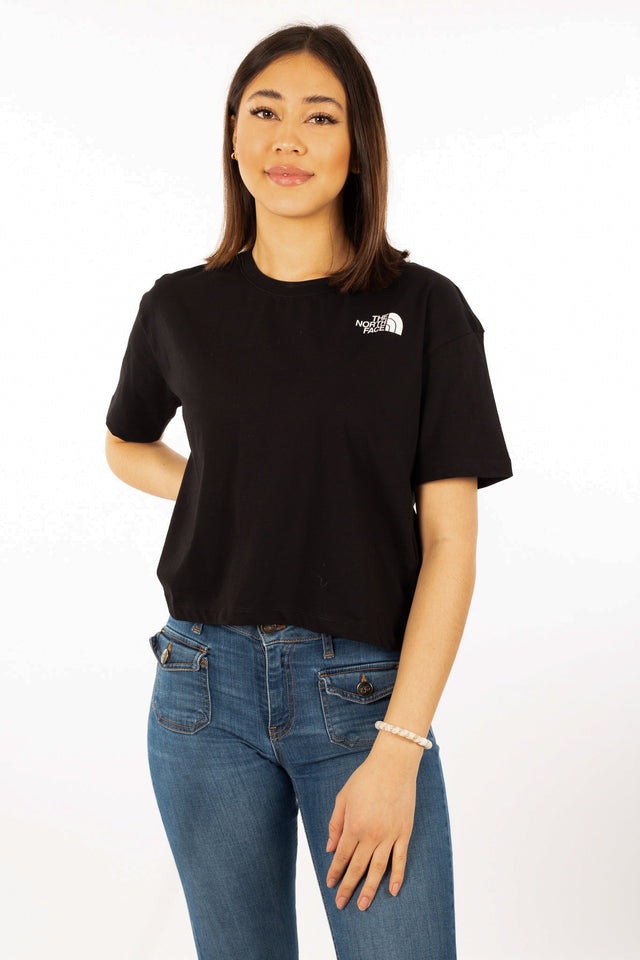 W Cropped Simple Dome Tee - Tnf Black