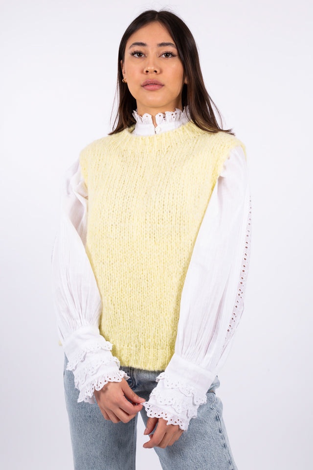 Kala Vest Wool - Pale Yellow