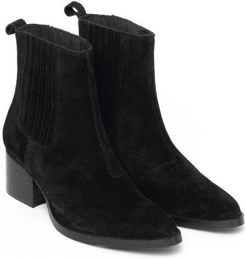 Carro Suede Ankle Boot - Black