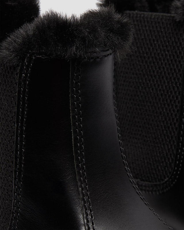 2976 Leonore Faux Fur Lined Chelsea Boots - Dark Grey Atlas
