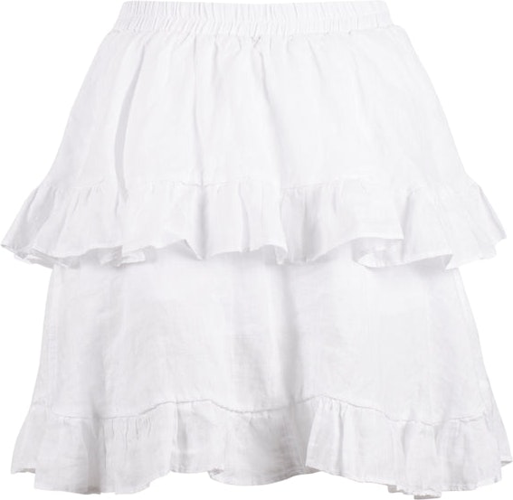 Chloe Linen Skirt - White