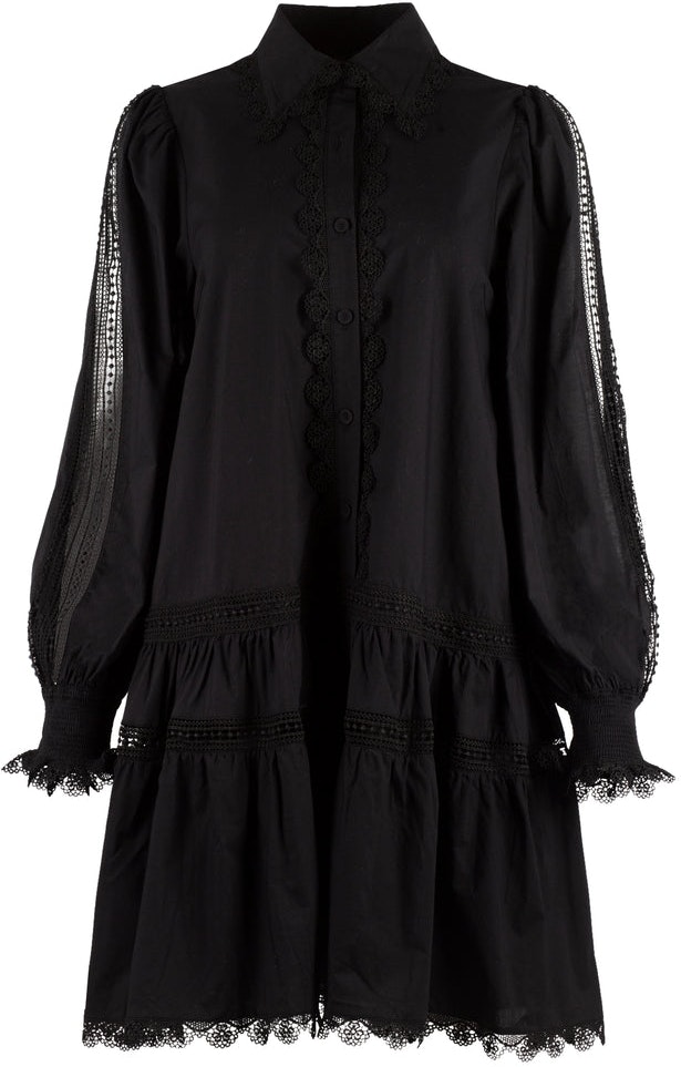 Sandra Shirt Dress - Black