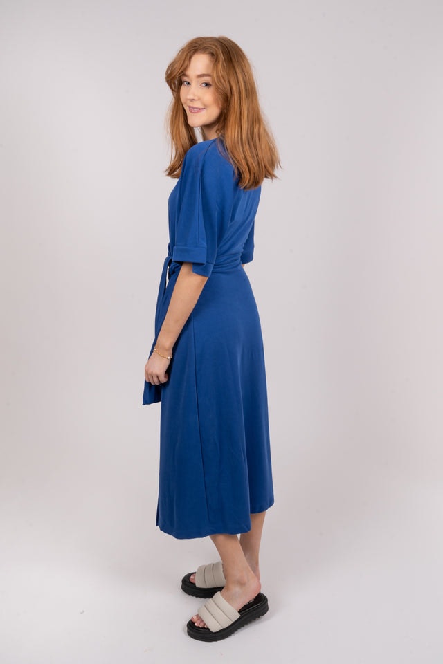 JaiIW Wrap Dress - Greek Blue