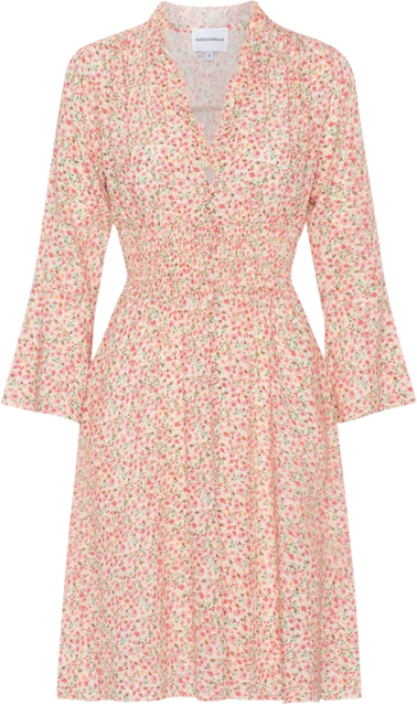 Sally Short Dress - Light Pink Flower