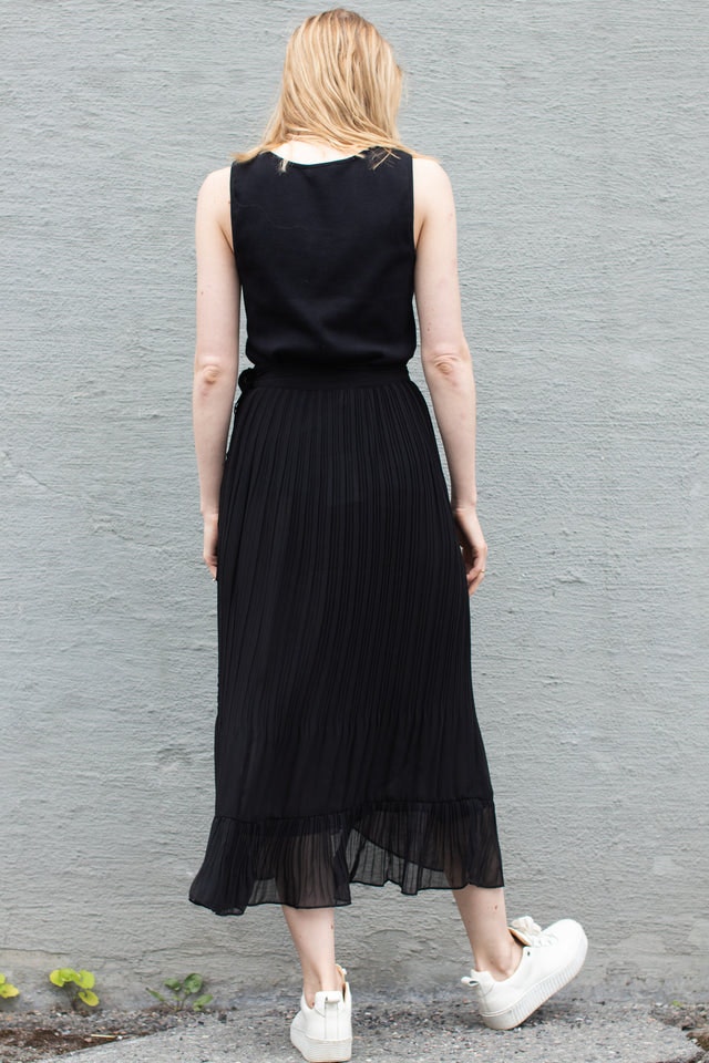 Mounce Long Wrap Skirt - Black - Second Female - Skjørt - VILLOID.no