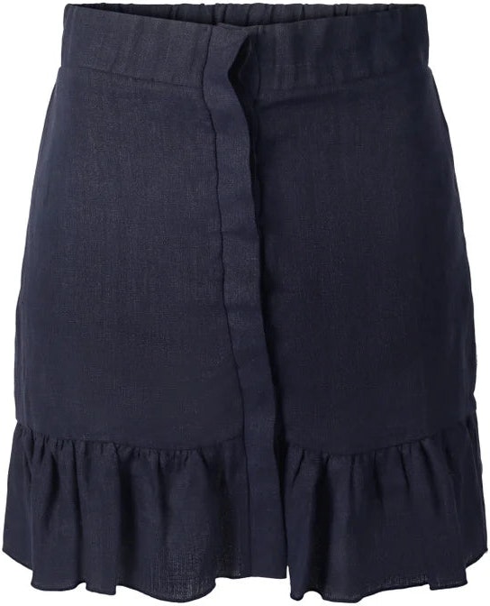Hana Linen Skirt - Navy
