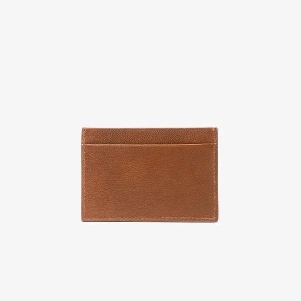 Credit Card Holder - Tan Grained Leather