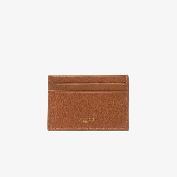 Credit Card Holder - Tan Grained Leather