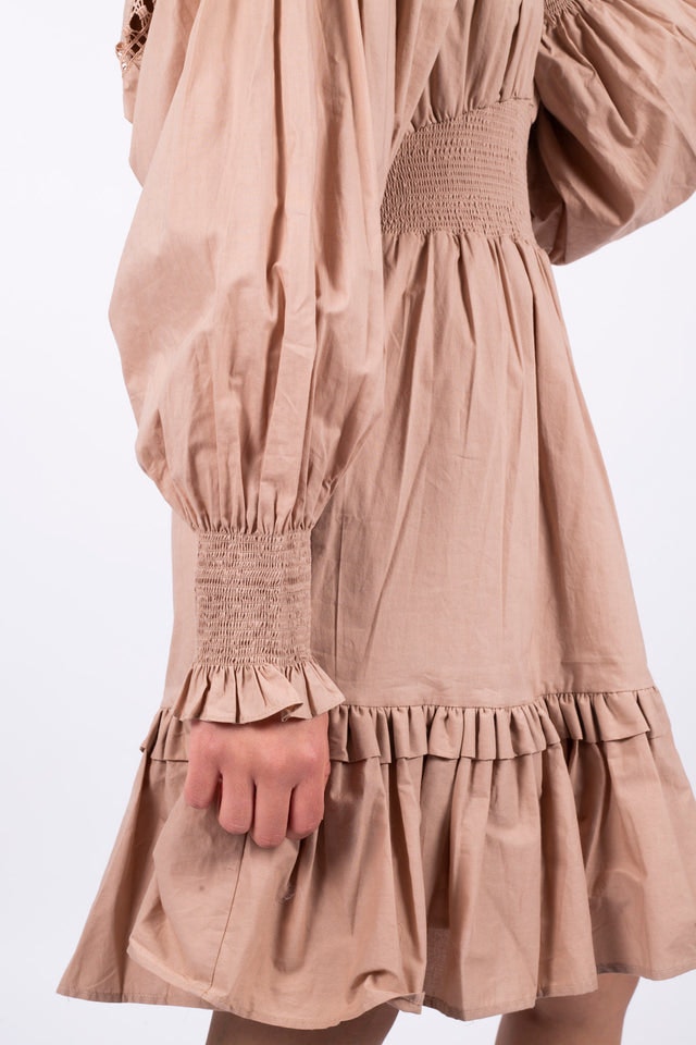 Sandra Sleeve Dress - Taupe