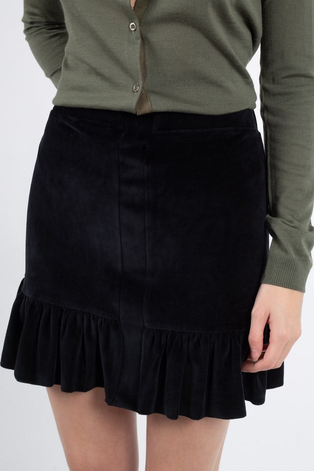 Henry Velour Skirt - Black